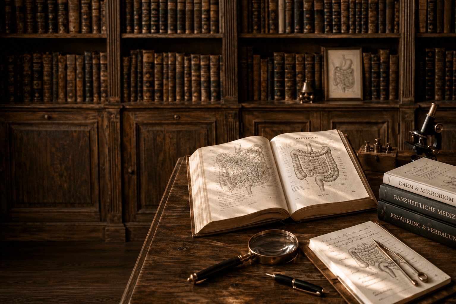 Wissensbibliothek zu Darmgesundheit, Mikrobiom und Ernährung